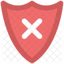 Modern Shield Cancel Icon