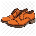 Modern brown Saddle Shoes  Icon