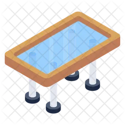 Modern Glass Table  Icon