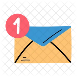 Modern hand drawn icon of inbox  Icon