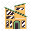 Modern House Sloped Roof Mansion Real Estate アイコン