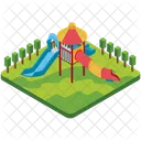 Modern Playground Amusement Park Public Park Icon
