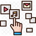 Modern Touch Screen Play Music Icon