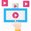 Modern Touch Screen Touch Screen Video Play Icon