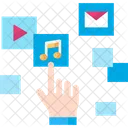 Modern Touch Screen Play Music Icon