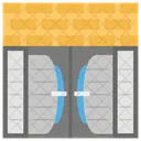 Moderne Tur Stilvoller Eingang Eingangsbereich Symbol