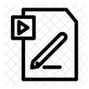 Editer Une Video Un Fichier Un Document Icône