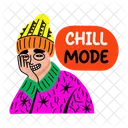 Modo Relajado Riendo Feliz Icono