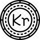 Moeda coroa sueca Ícone
