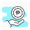 Moeda De Peso Filipino Dinheiro Moeda Ícone