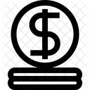 Moeda de dólar  Ícone