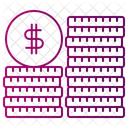 Moeda de dólar  Ícone