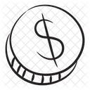 Moedas De Moeda Moedas De Dolar Dinheiro Ícone