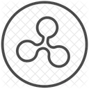 Moeda Ondulada Moeda Criptografia Icon