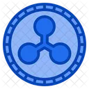 Ondulacao Xrp Moeda Cripto Dinheiro Digital Criptomoeda Icon