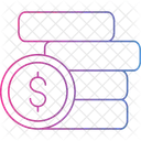 Icone De Moedas De Dolar Ícone
