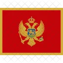 Moi Montenegro Drapeaux Iso Icône