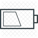 Moitie Batterie Mobile Icône
