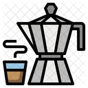 Moka Pot Coffee Kitchenware Icon