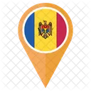 Moldavie Drapeau Icône