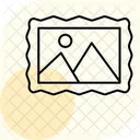 Arte Digital Moldura Contorno Minimo Ícone