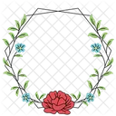 Moldura Floral  Ícone