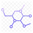 Moleculaire Scientifique Science Icône