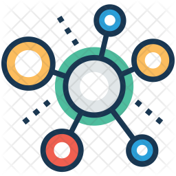 Molecular cell Icon - Download in Colored Outline Style