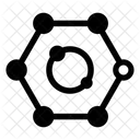 Molecule Hexagonale Structure Moleculaire Symbole De La Molecule Icon