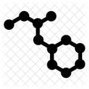 Molecule De Medicament Structure Moleculaire Symbole De Molecule Icône