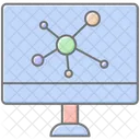 Molecule On Lcd Lineal Color Icon Icon