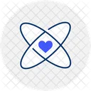 Molecule Sign With A Heart Chemistry Love Icon