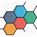 Molecule Structure Atoms Hexagons Icon