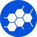 Molecule Structure Atoms Hexagons Icon