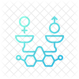 Molecules with male and female balance  Icon