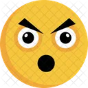 Enojado Emoji Cara Icono