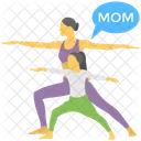 Mom And Daughter Icon