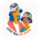 Mom Love Family Motherhood Icon