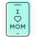 Moms Cellphone Color Shadow Thinline Icon Icon