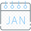 Monat Januar Winter Icon