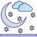 Wolken Mond Natur Icon