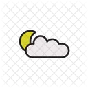 Mond Wolke Wetter Symbol