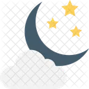 Mond Wolken Nacht Symbol