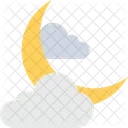 Mond Wolken Nacht Symbol