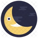 Mond Cartoon Schlafenszeit Icon