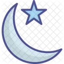 Mond Und Stern Halbmond Islamisches Symbol Icon