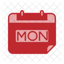 Monday Calendar Cyber Icon