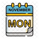 Monday Calendar Date Icon