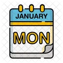 Monday Time And Date Calendar Date Icon