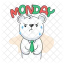 Monday Feeling Monday Mood Annoyed Character Symbol